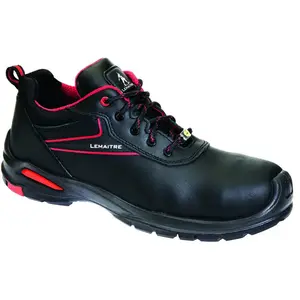 Lemaitre - Chaussures de sécurité basses george low S3 esd src Noir/Ro... pas cher