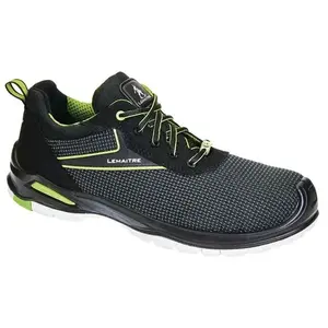 LEMAITRE Chaussure de sécurité Ringo pointure 42 noire/verte S3 src esd en iso 20345 textile pas cher