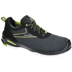 LEMAITRE Chaussure de sécurité Ringo pointure 43 noire/verte S3 src esd en iso 20345 textile pas cher