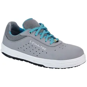 LEMAITRE Chaussure de sécurité pour femmes Faye pointure 38 grise S1P src esd en iso 20345 microfibre pas cher