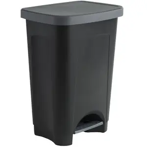 Poubelle à pédale Sundis STEP BIN 50L noire pas cher