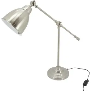Lampe de bureau en acier brossé pas cher