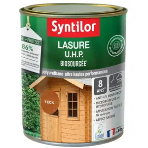 SYNTILOR Lasure Uhp biosourcée nature protect 8 ans teck satiné 1 l pas cher