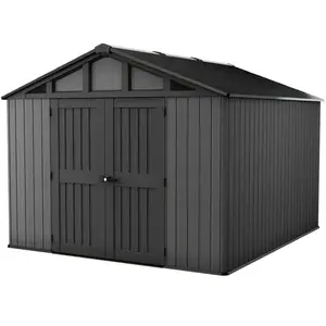 Abri de jardin Stronghold 1015 - 13.8 m2 - Gris Aspect Bois - KETER pas cher