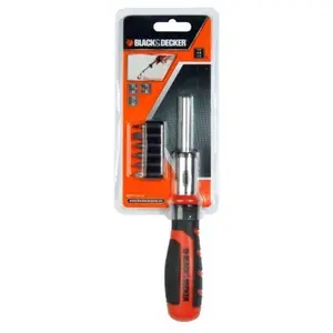 Black + Decker Black Decker & bdht 0-62129-Tournevis à cliquet avec 6 multipuntas interchangeables pas cher