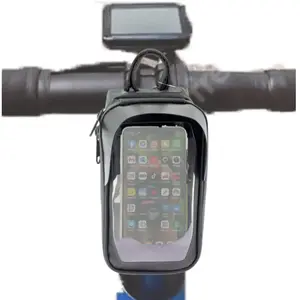 Sacoche cadre vélo porte téléphone Élémenterre KOM Noir TU pas cher