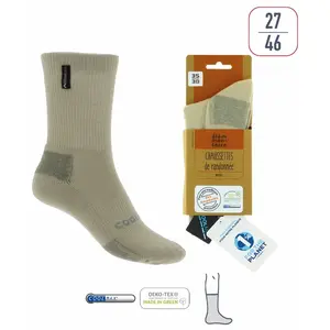 Chaussettes de randonnée coolmax Élémenterre Notos Beige 43 pas cher