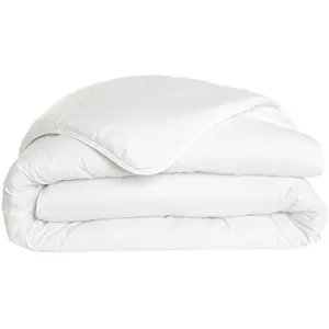 Couette Microfibre Blanche - 2 personnes 240 x 260 cm - MI SAISON - MORTREUX pas cher