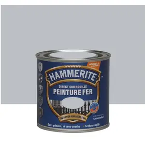 Hammerite - Peinture finition Lisse Brillante 250ml Argent - 70733