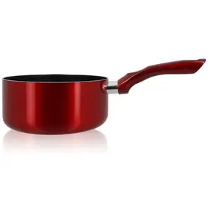 TheKitchenette Casserole 18 cm - Rouge - Aluminium - Tous feux dont in... pas cher