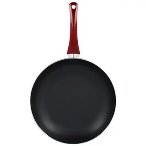 Poêle - MENASTYL - 28 cm - Aluminium - Cerise - Compatible induction pas cher