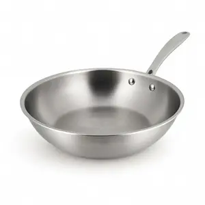 MENASTYL - WOK TRIPLY 24CM EN ACIER INOXYDABLE pas cher