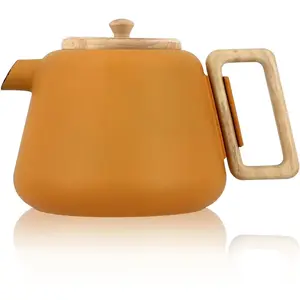 Théière en fonte OGO LIVING Viggo 1000ml Jaune avec filtre en inox pas cher
