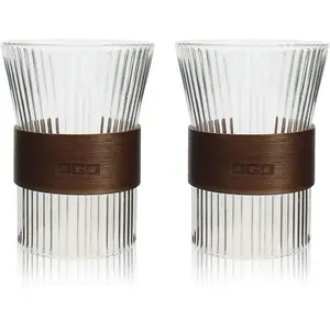 Tasses - OGO LIVING - Karl - 250ml - Verre borosilicate - Design conte... pas cher