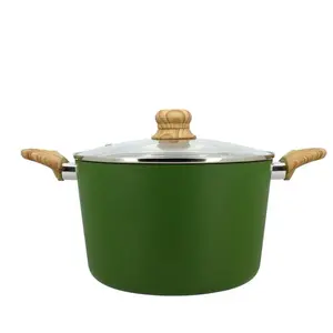 MENASTYL - FAITOUT OLIVE 24CM EN ALUMINIUM INDUCTION AVEC COUVERCLE EN... pas cher