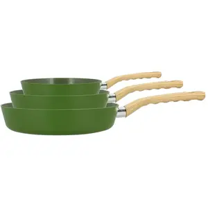 MENASTYL - SET 3 POÊLES OLIVEEN ALUMINIUM COMPATIBLEINDUCTION 20/24 ET... pas cher