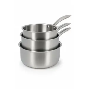 MENASTYL - SET 3 CASSEROLES TRIPLY EN ACIER INOXYDABLE INDUCTION 16/18...