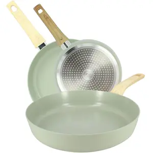 MENASTYL - SET 3 POÊLES CÉLADON EN ALUMINIUM COMPATIBLE INDUCTION 20/2... pas cher