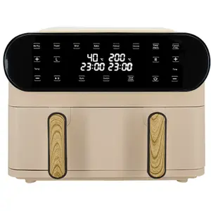 MENASTYL Friteuse à air chaud 11l colorama crème double cuve pas cher