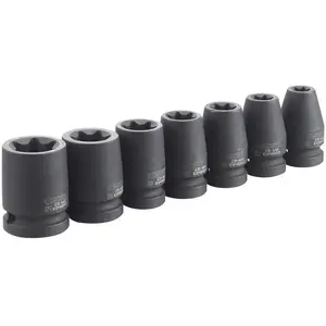 Expert, Clé à douille + douilles, JEU DE 7 DOUILLES IMPACT 1/2" TORX pas cher