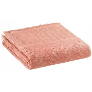 VIVARAISE - Effen badhanddoek Zoe Clay 70 x 140 pas cher