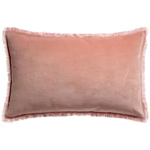 Coussin uni Fara pink 40 x 65 cm Vivaraise. pas cher