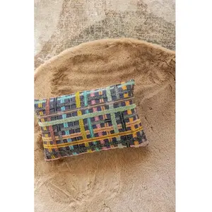 Lot de 2 Coussin brodé Vivaraise Soline - ambre multi - 30x50 cm pas cher