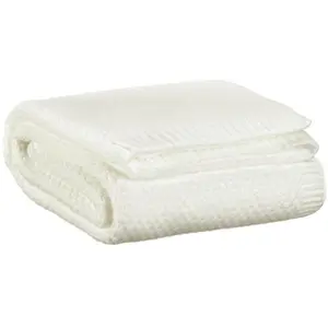 Vivaraise Plaid Tricot Recyclé En Polyester Recyclé Neige 130 X 160 pas cher
