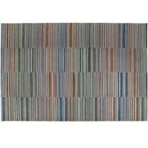 VIVARAISE Tapis extérieur en polypropylène Bianca lagon 170 x 120 cm pas cher