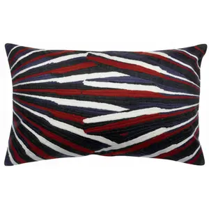 Coussin brodé Sasha rubis 40 x 65 cm Vivaraise