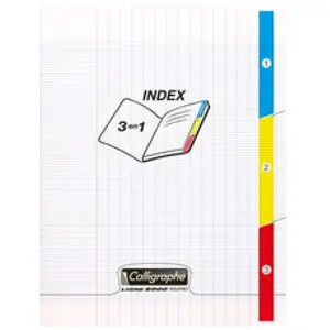 Clairefontaine Calligraphe Cahier 3 index 8000 POLYPRO, 170 x 220 mm pas cher