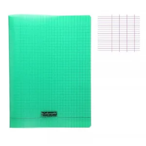 Clairefontaine Calligraphe Cahier A4 (21x29.7cm) séyès 48 pages couverture polypro vert pas cher