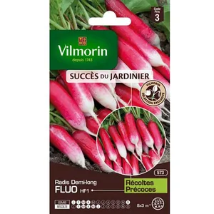 Vilmorin Graines De Radis Variété "Fluo Hf1" Vilmorin Semis De Décembre À Avril