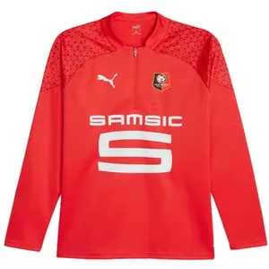 Stade Rennais Sweat 1/4 zip Rouge Enfant Puma 2023/2024 pas cher