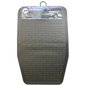 Tapis PVC - ARCOLL - 4 tapis - Universels - Lavables - Noir pas cher