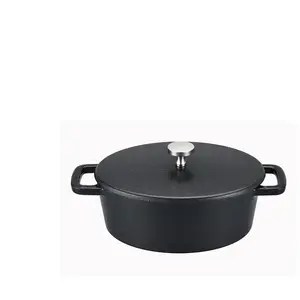 Cocotte - BAUMALU - Ovale Mini - Fonte - 125x95 cm - Couvercle pas cher