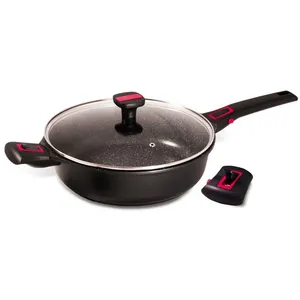 Sauteuse avec couvercle granit Pro céramique 24 cm - Baumalu pas cher