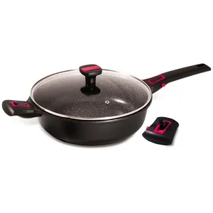 Sauteuse avec couvercle granit Pro céramique 28 cm - Baumalu pas cher