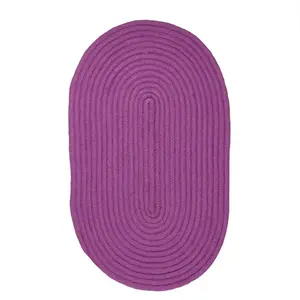 THEDECOFACTORY TAM TAM - Tapis en coton réversible effet cordage violet 50x80