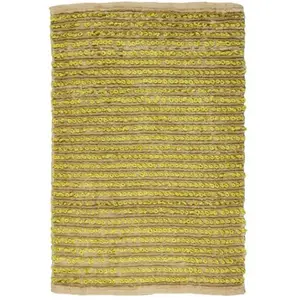 MonBeauTapis Tapis Bi-Texture, 90cm x 60cm, Anis