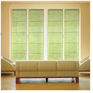 THEDECOFACTORY Tribu - Store voilage en jute et coton vert mousse 60x200 pas cher
