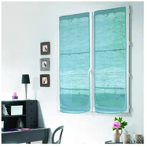 THEDECOFACTORY Tribu - Store voilage en jute et coton bleu clair 60x200 pas cher