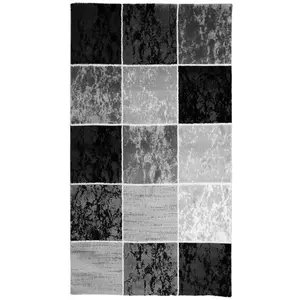 SUBWAY CUBE Tapis de couloir contemporain en polypropylène - 80 x 150 ...