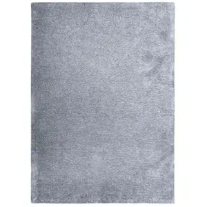 THEDECOFACTORY The Deco Factory SOLANCE - Tapis Salon ou Chambre lumineux et doux 160 x 230 cm Gris Clair pas cher
