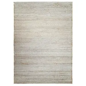THE DECO FACTORY MARAGE - Tapis tissé et tressé en jute et coton naturel 160 cm x 230 cm