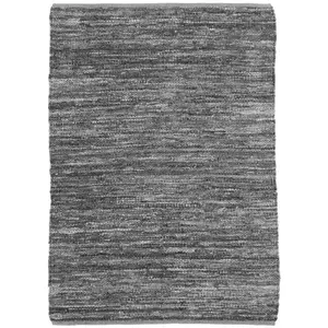 The Deco Factory Tapis Tressé, 160cm x 230cm, Gris Clair pas cher