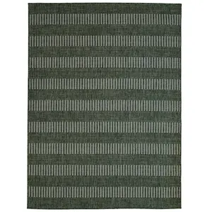 Tapis aspect jute motif lignes vert 133x170Vendu parcdiscount