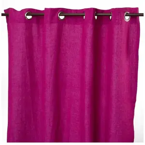 THEDECOFACTORY Rideau Voilage - MELANGE - Violet - 100% Coton - 150x250cm -  illets pas cher