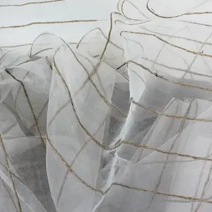 THEDECOFACTORY Shamlyne - Voilage effet soie avec du coton et jute écru 110x250 pas cher