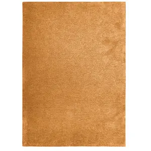 THEDECOFACTORY Tapis - SOLANCE - 120 x 170 cm - Jaune Ocre - 100% Polyester - Contemporain pas cher